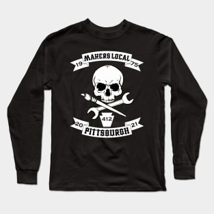 Makers Local 412 Black and White Long Sleeve T-Shirt